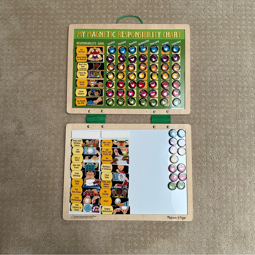 Melissa & Doug Magnetic Responsibility Chart Chore Reward Board